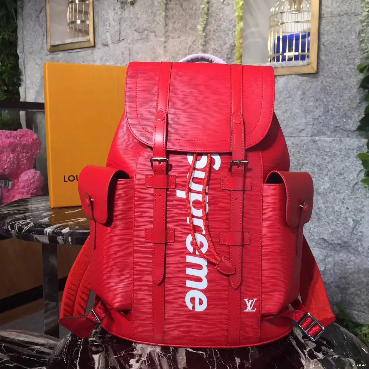 Cheap backpack Supreme Vuitton Louis 0529